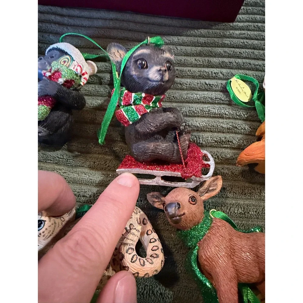 The‎ Danbury Mint Baby Animal Ornaments Collection Set Of 10 Christmas Holiday